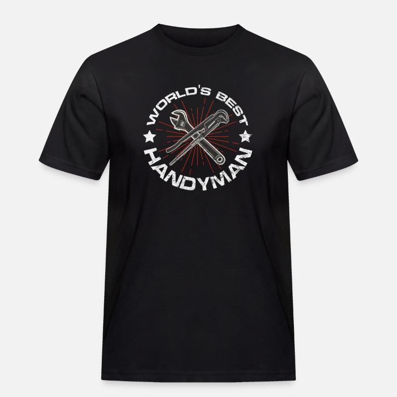 Heimwerker - Männer Workwear T-Shirt - Schwarz
