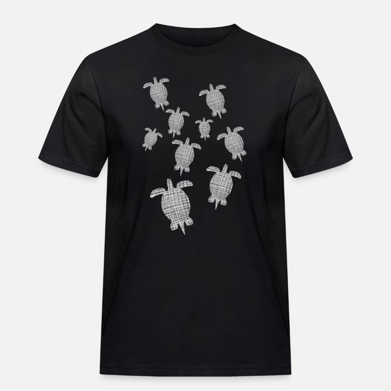 Schildkröten Turtles - Männer Workwear T-Shirt - Schwarz