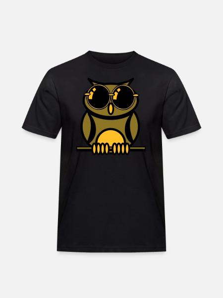 OWL sunglasses - Men's Workwear T-Shirt - black
