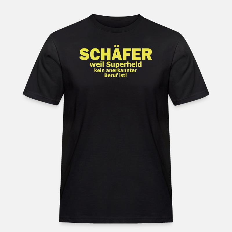 schäfer - Männer Workwear T-Shirt - Schwarz
