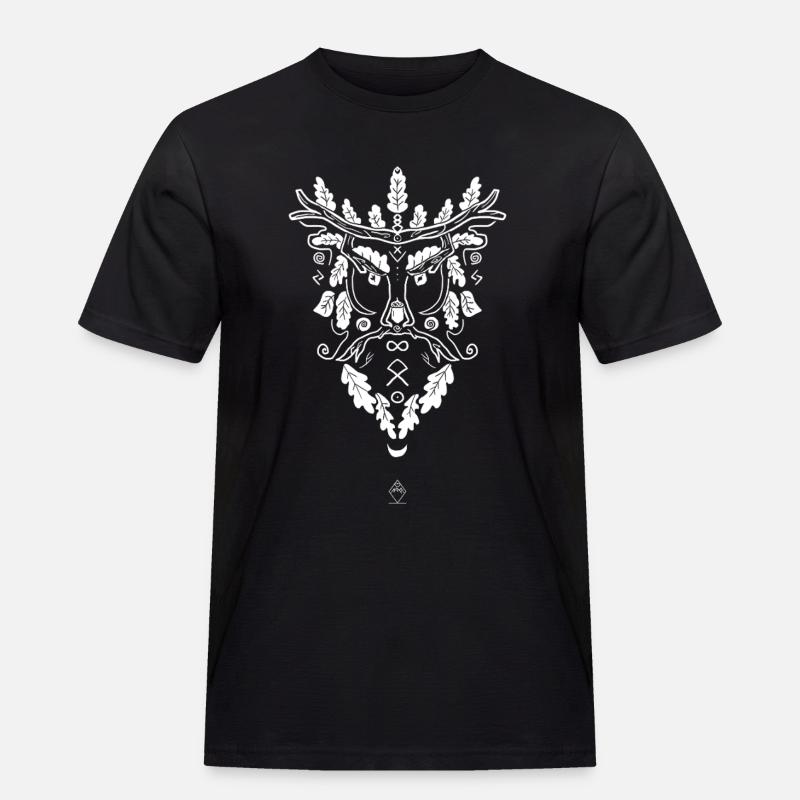 Tree Man - Männer Workwear T-Shirt - Schwarz
