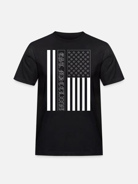 Est. MDCCLXXVI USA Flag - Men's Workwear T-Shirt - black