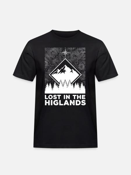 Perdu dans les Highlands - T-shirt Workwear homme - noir