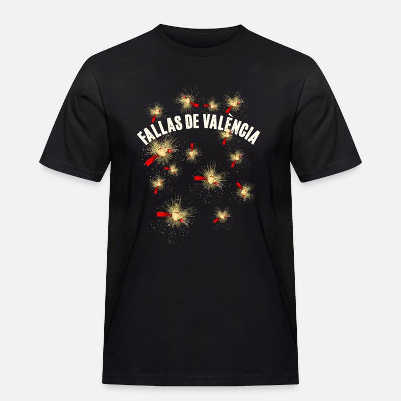 Fallas De Valencia Pyro Feuerwerk - Männer Workwear T-Shirt - Schwarz
