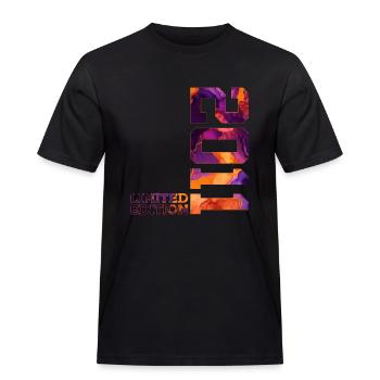 LIMITED EDITION 2011 15 JAHRE 15. GEBURTSTAG - Männer Workwear T-Shirt - Schwarz - Vorne - AI Model Male 178 light (178cm)