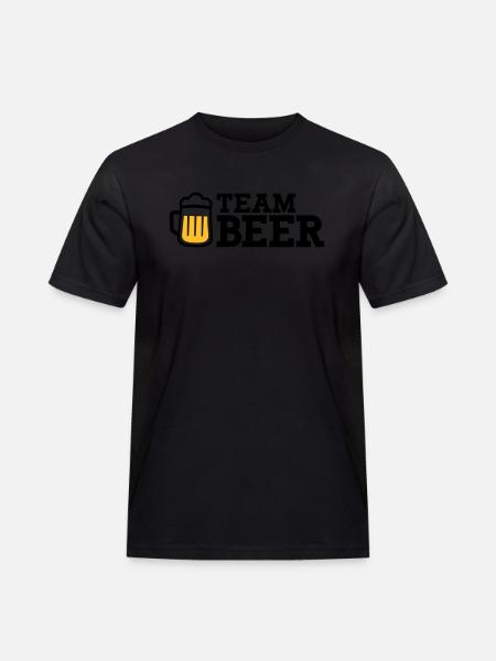 Bier - Männer Workwear T-Shirt - Schwarz