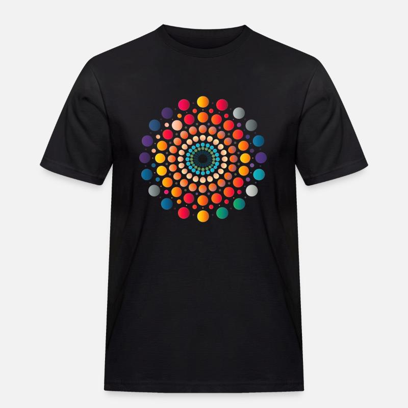 Abstract Dot Geometry: Unique Design - Men's Workwear T-Shirt - black