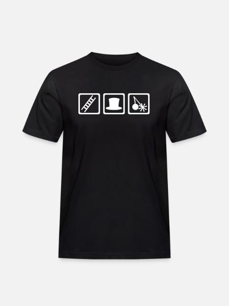 Schornsteinfeger - Männer Workwear T-Shirt - Schwarz