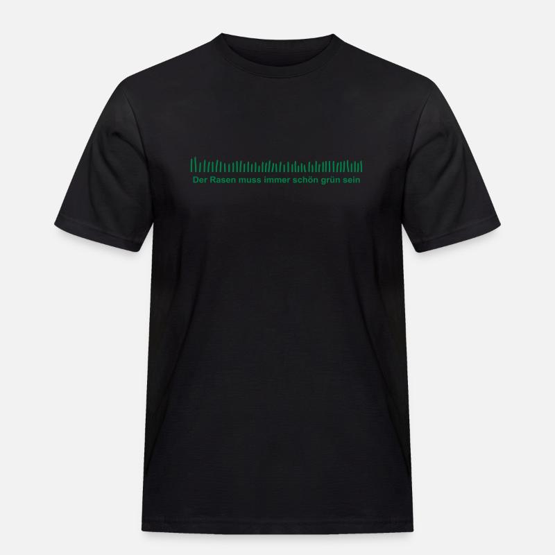 Der Rasen - Männer Workwear T-Shirt - Schwarz