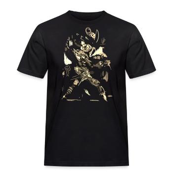 abstrakt - Männer Workwear T-Shirt - Schwarz - Vorne - AI Model Male 178 light (178cm)
