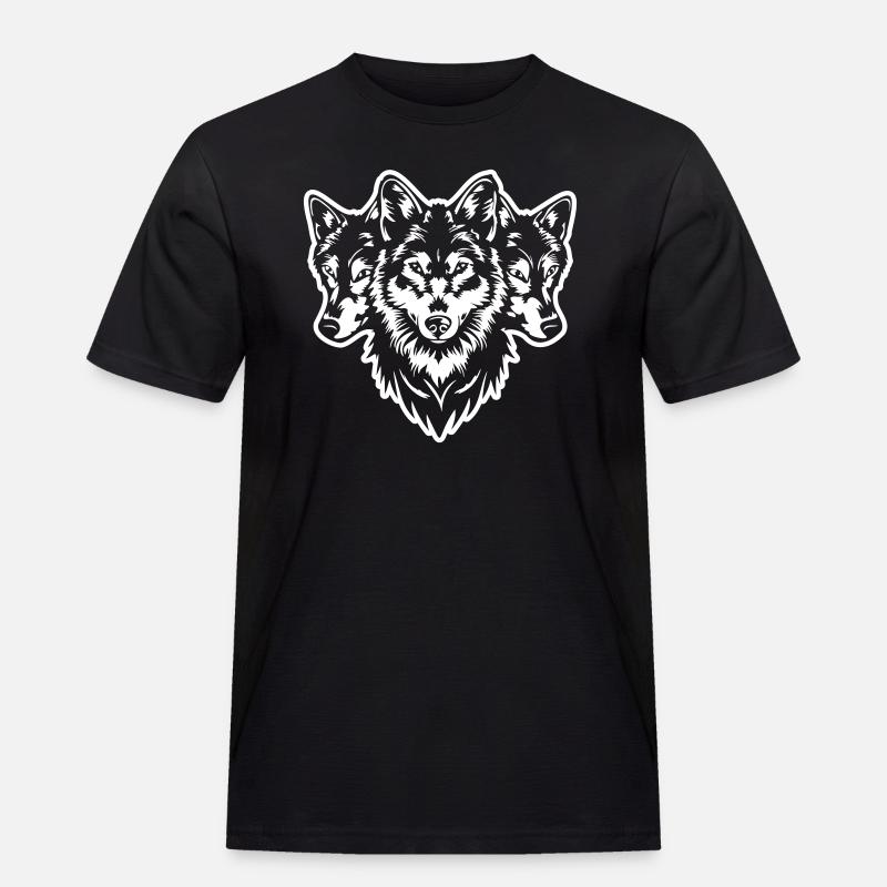 Wolf Pack Wolf Head - Men's Workwear T-Shirt - black