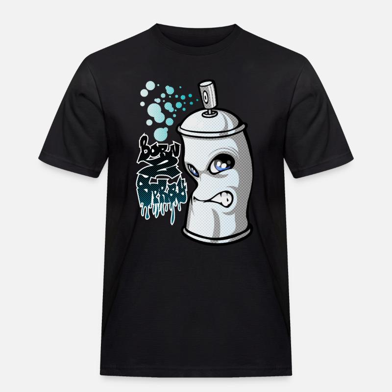 Spray and graffiti - Männer Workwear T-Shirt - Schwarz