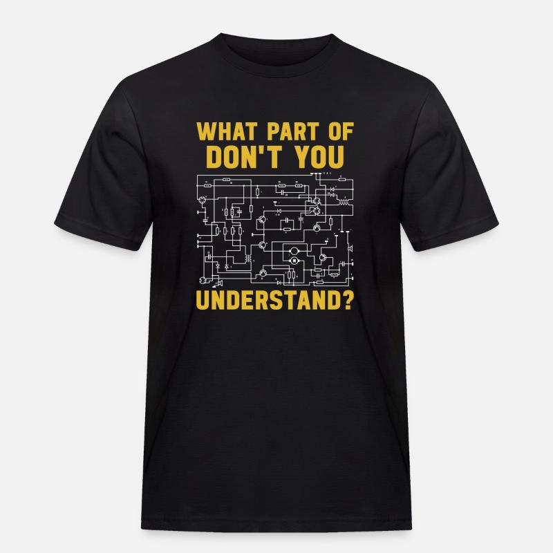 Elektriker Spruch Handwerker - Männer Workwear T-Shirt - Schwarz