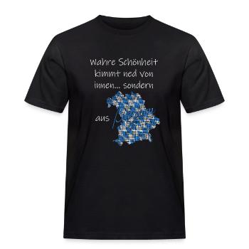 Bayern lustiger Spruch - Männer Workwear T-Shirt - Schwarz - Vorne - AI Model Male 178 light (178cm)