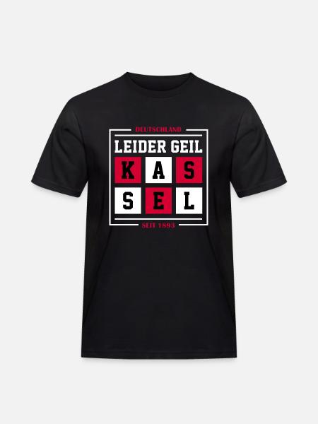 Kassel - Männer Workwear T-Shirt - Schwarz