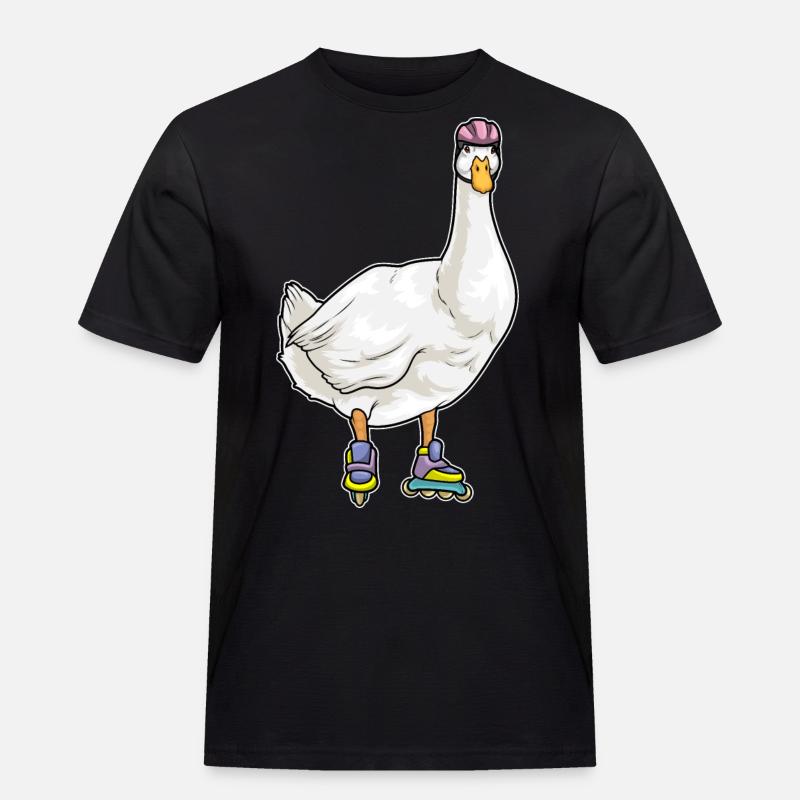 Ente Inline skating Rollschuhe - Männer Workwear T-Shirt - Schwarz