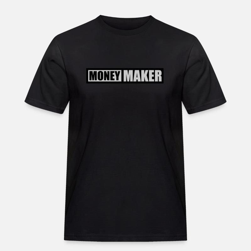 Text Logo Money Maker - Männer Workwear T-Shirt - Schwarz