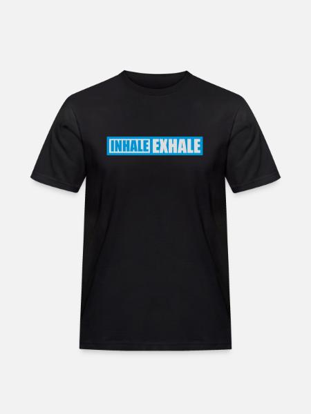 inhale exhale yoga quote - Men's Workwear T-Shirt - black