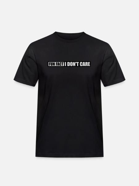I don't care fact - Men's Workwear T-Shirt - black