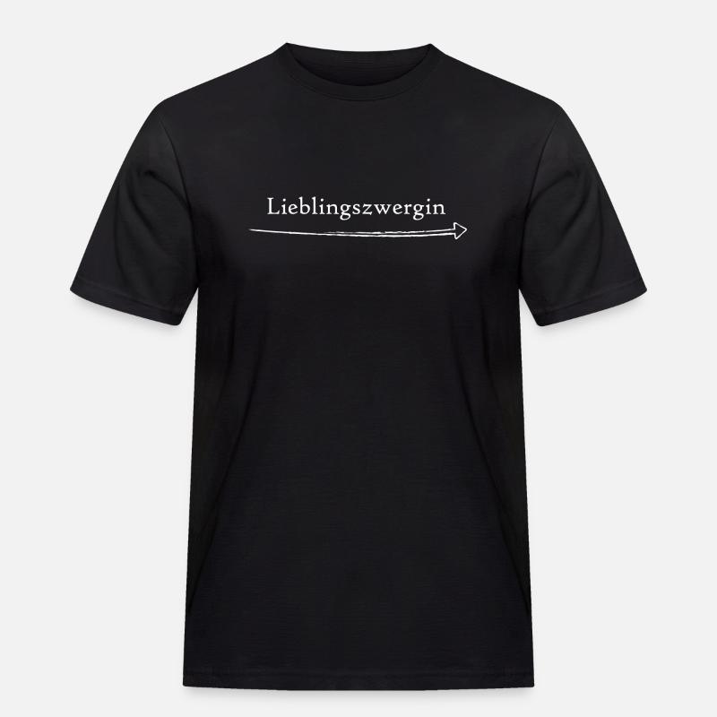 Lieblingszwergin - Männer Workwear T-Shirt - Schwarz