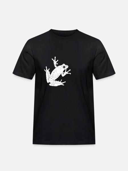 Frosch - Männer Workwear T-Shirt - Schwarz