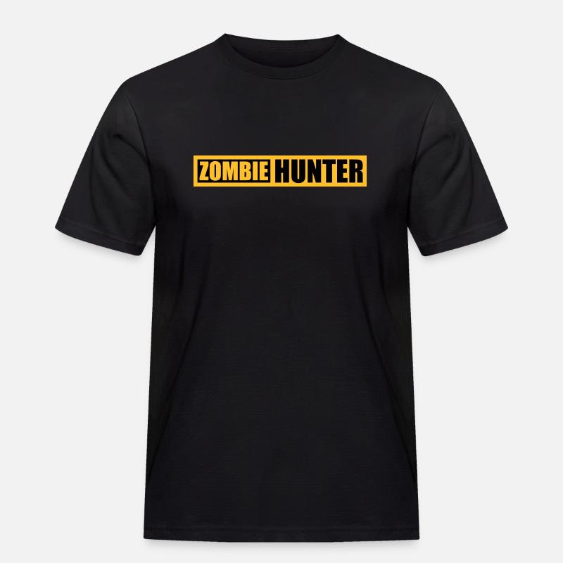 zombie hunter Halloween Zitat - Männer Workwear T-Shirt - Schwarz