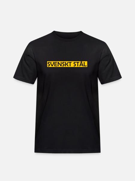 Schwedischer Stahl - Männer Workwear T-Shirt - Schwarz