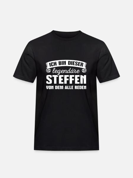 Steffen Geschenk - Männer Workwear T-Shirt - Schwarz