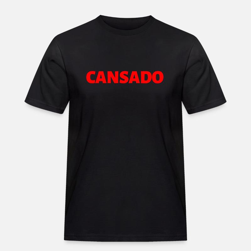 müde Spanisch Sprache - Männer Workwear T-Shirt - Schwarz