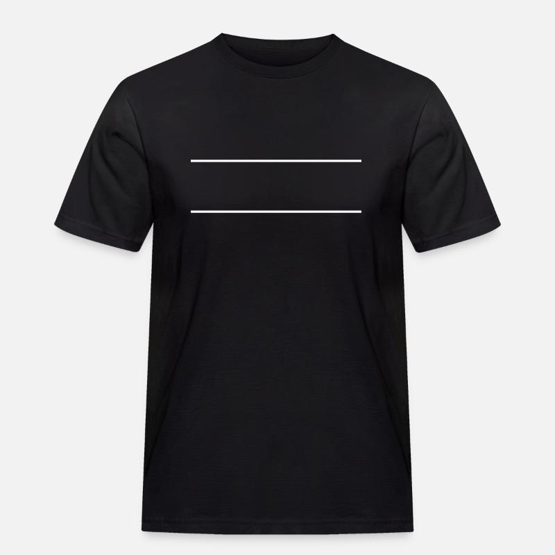 Striche Form - Männer Workwear T-Shirt - Schwarz