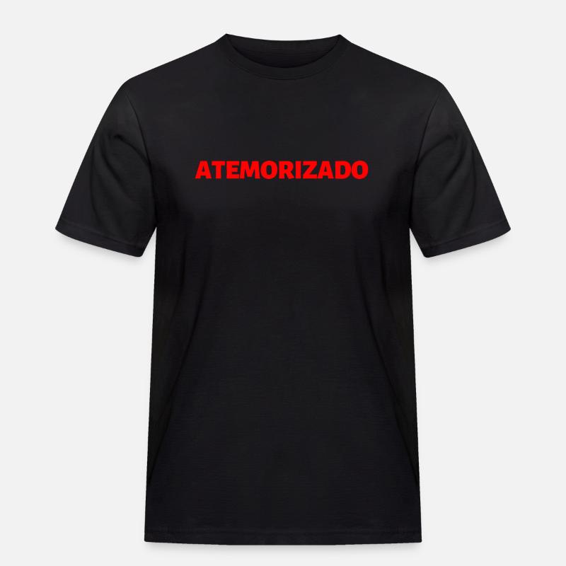 besorgt, ängstlich Spanisch Sprache - Männer Workwear T-Shirt - Schwarz