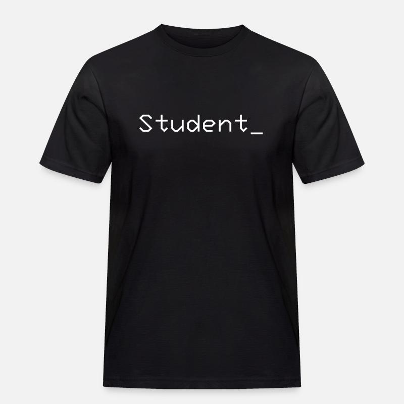 Student_ Logo Blanc - T-shirt Workwear homme - noir