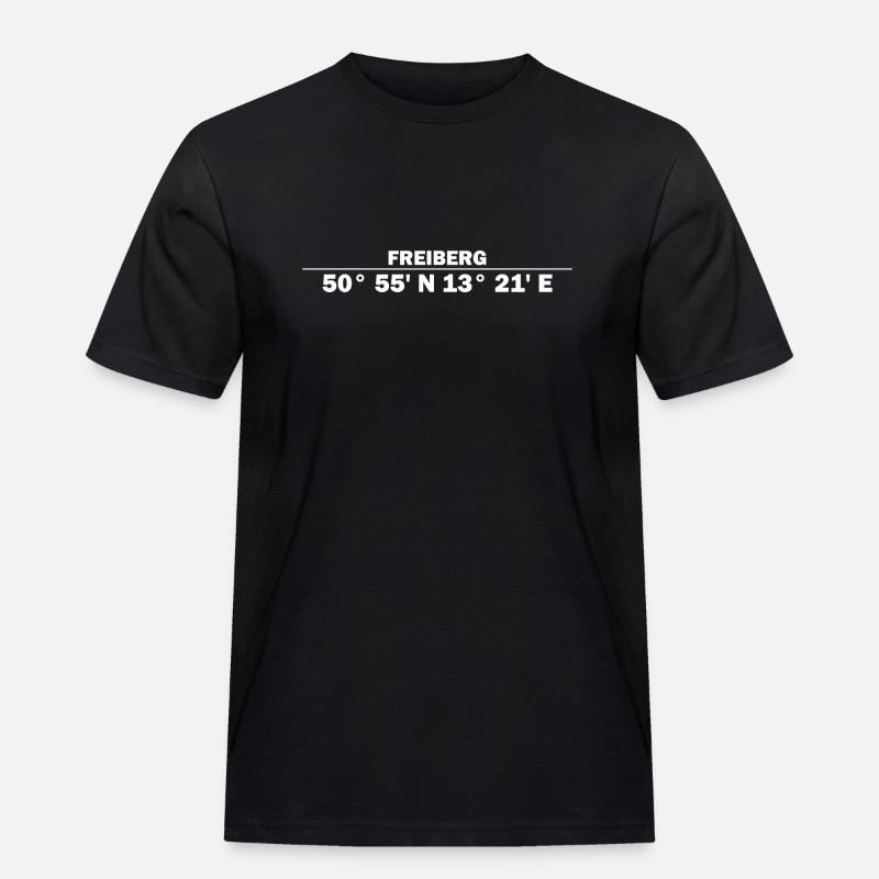 Freiberg coordinates - Men's Workwear T-Shirt - black