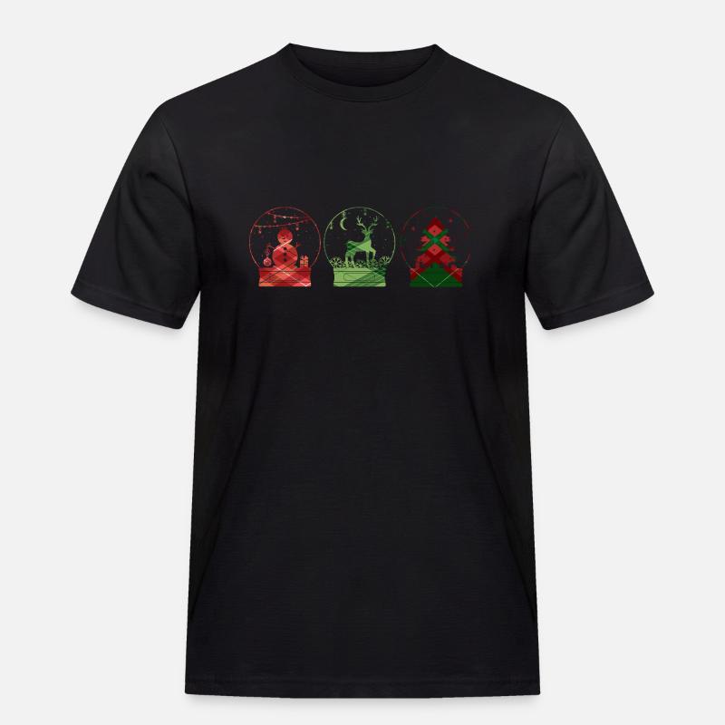 Weihnachtsbaum Weihnachtskugel Weihnachts - Männer Workwear T-Shirt - Schwarz