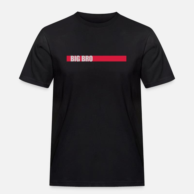 Big Bro Balken Logo - Männer Workwear T-Shirt - Schwarz