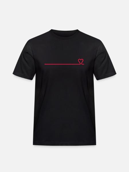 Liebeslinie / love line (1c) - Men's Workwear T-Shirt - black