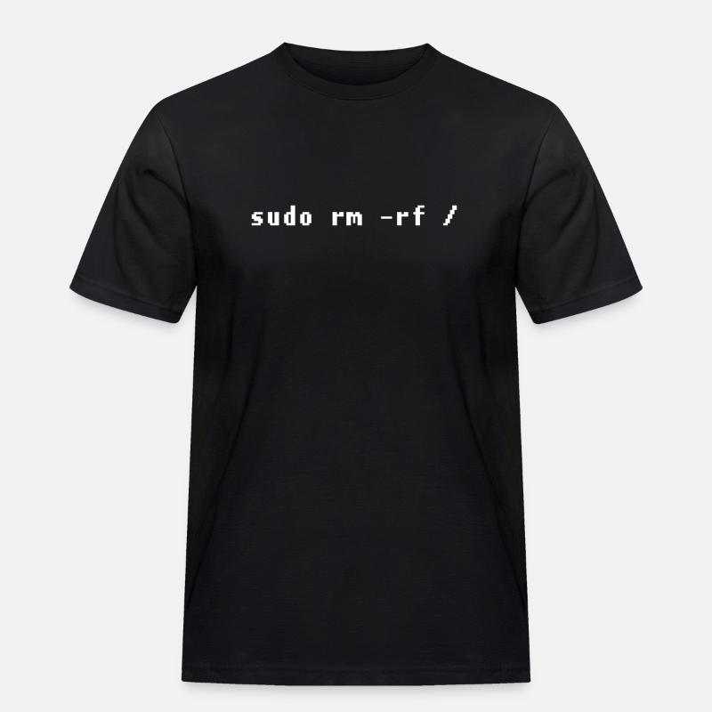 Lustiges Linux Admin Design - Männer Workwear T-Shirt - Schwarz