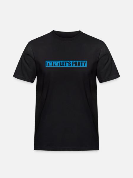 at the fat lets party - Men's Workwear T-Shirt - black