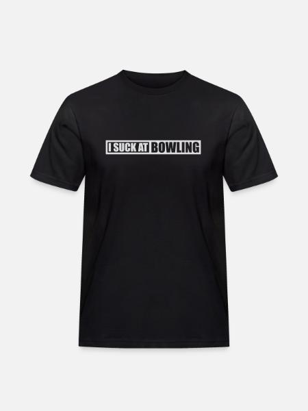 I suck at bowling - Men's Workwear T-Shirt - black