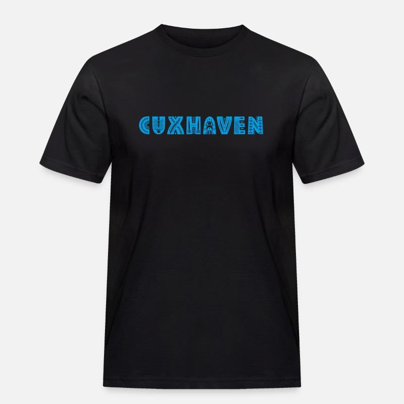 Cuxhaven - Männer Workwear T-Shirt - Schwarz