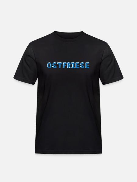 Ostfriese - Männer Workwear T-Shirt - Schwarz