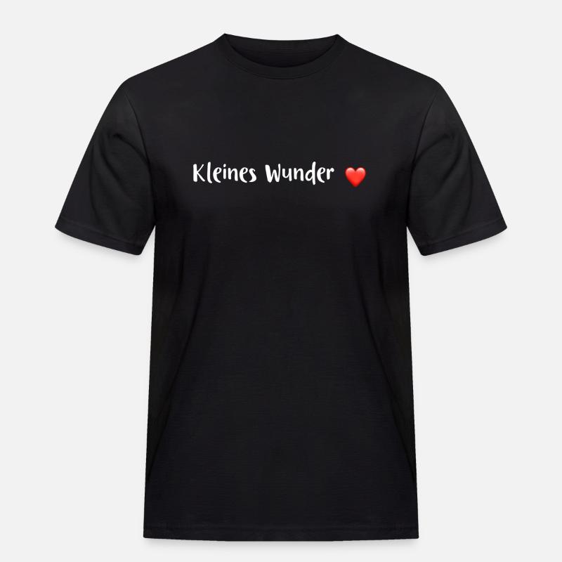 Kleines Wunder - Männer Workwear T-Shirt - Schwarz