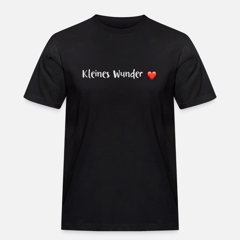 kleines Wunder Babysprüche - Männer Workwear T-Shirt - Schwarz