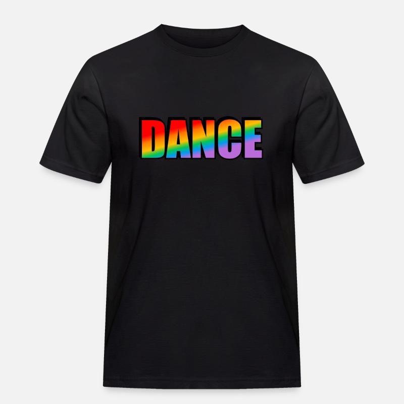 Dance rainbow text LGBTQ pride - Men's Workwear T-Shirt - black