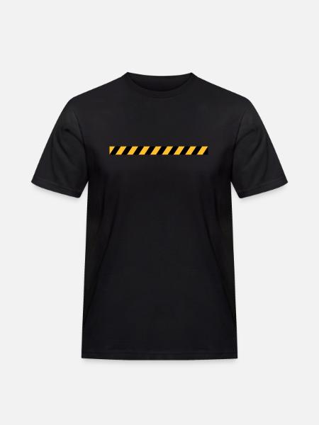 Absperrband Linie Design - Männer Workwear T-Shirt - Schwarz