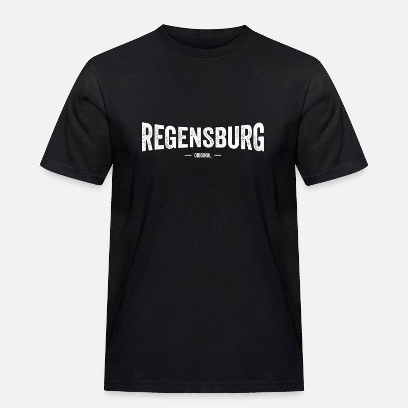 Regensburg Original - Männer Workwear T-Shirt - Schwarz