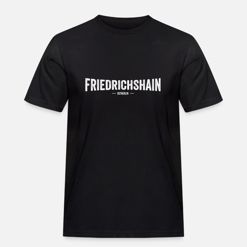 Friedrichshain Ostberlin - Männer Workwear T-Shirt - Schwarz