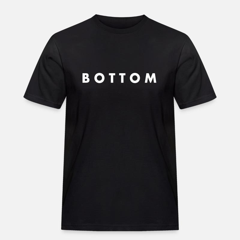 Bottom - Männer Workwear T-Shirt - Schwarz