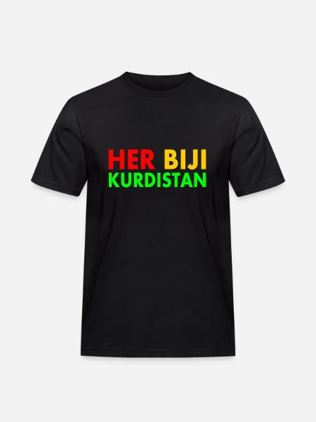 Her biji Kurdistan - Men's Workwear T-Shirt - black