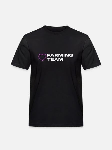 Farming Team Heart - Men's Workwear T-Shirt - black